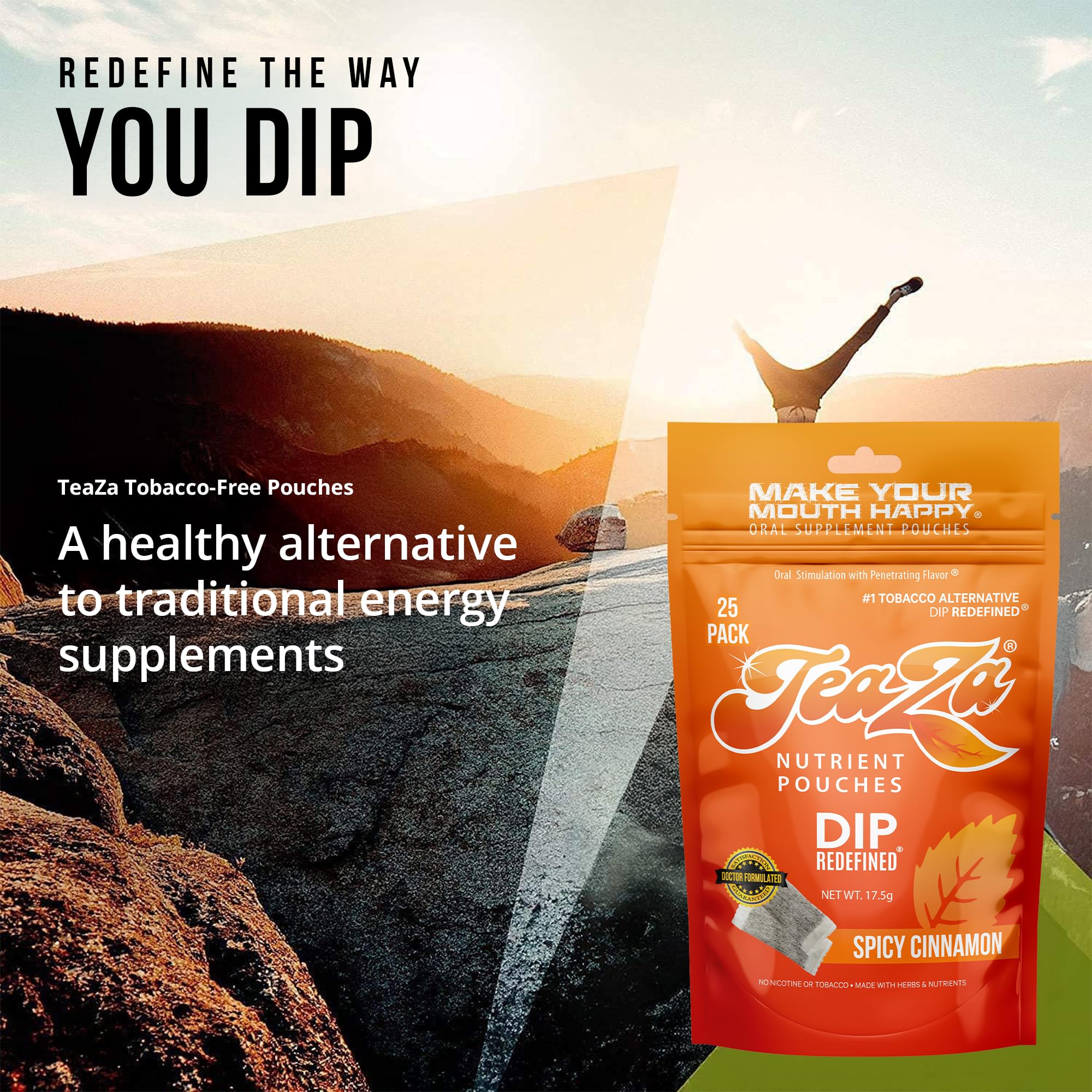 Amazon.com : Teaza Herbal Energy Pouches Alternative Snuff Healthy