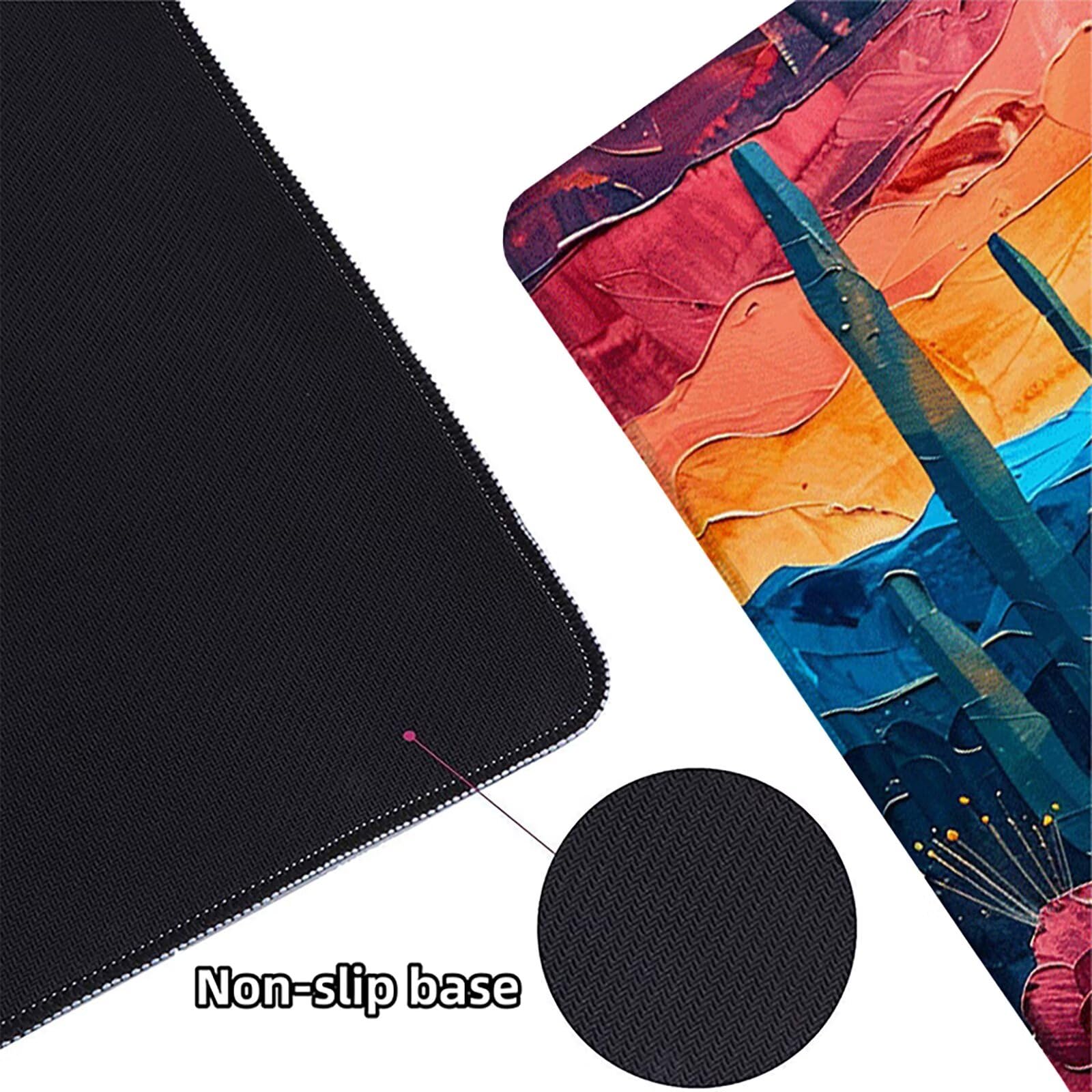 Amanecer Alfombrilla Ratón Gaming XXL 1500x800 mm, Alfombrilla Gaming Rojo Mousepad con Base de Goma Antideslizante, Impermeable Desk Mat para Teclado y Raton, Accesorios Gaming Regalos de Hombre H-U