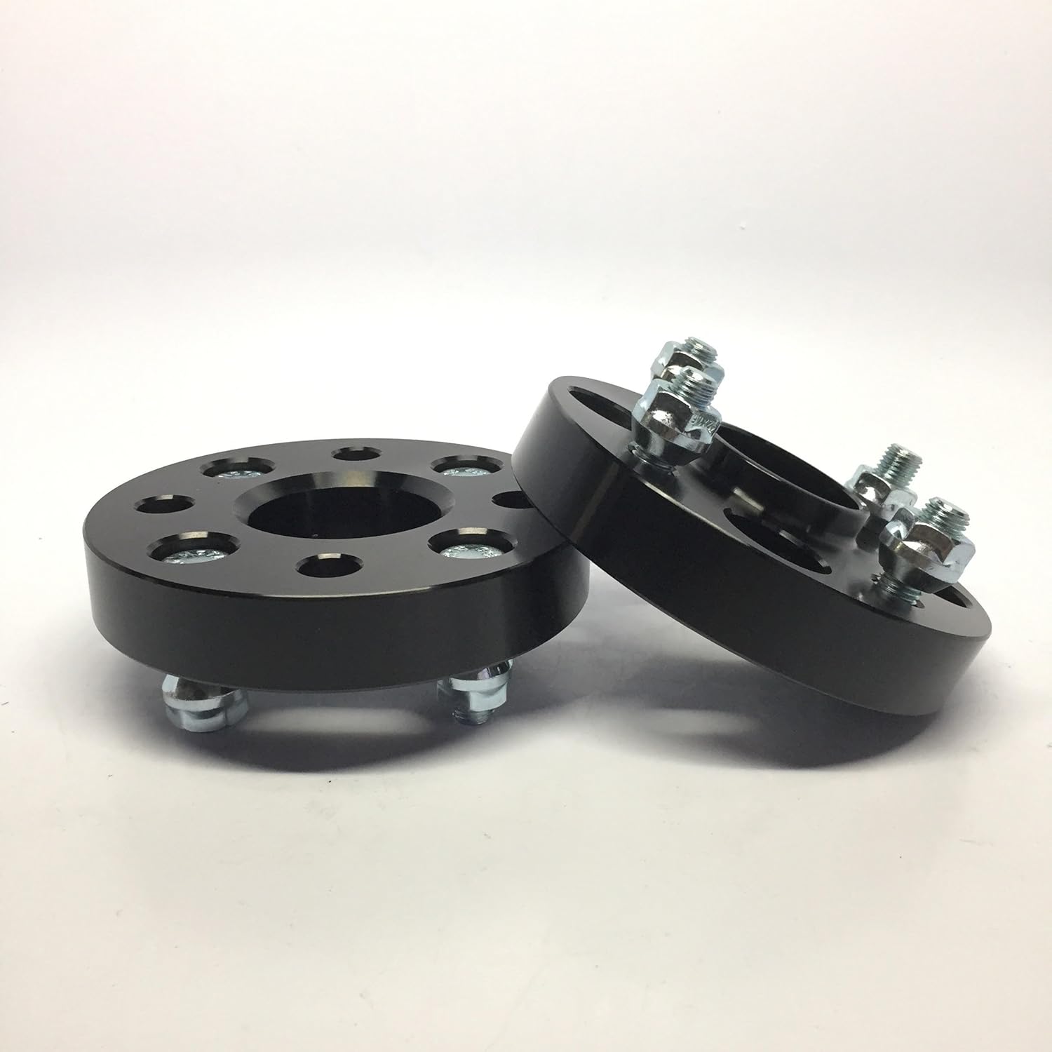 2 Pieces 0.787" 20mm Hub Centric Black Wheel Spacers Bolt Pattern 4x100 with Lip CB 54.1mm 12x1