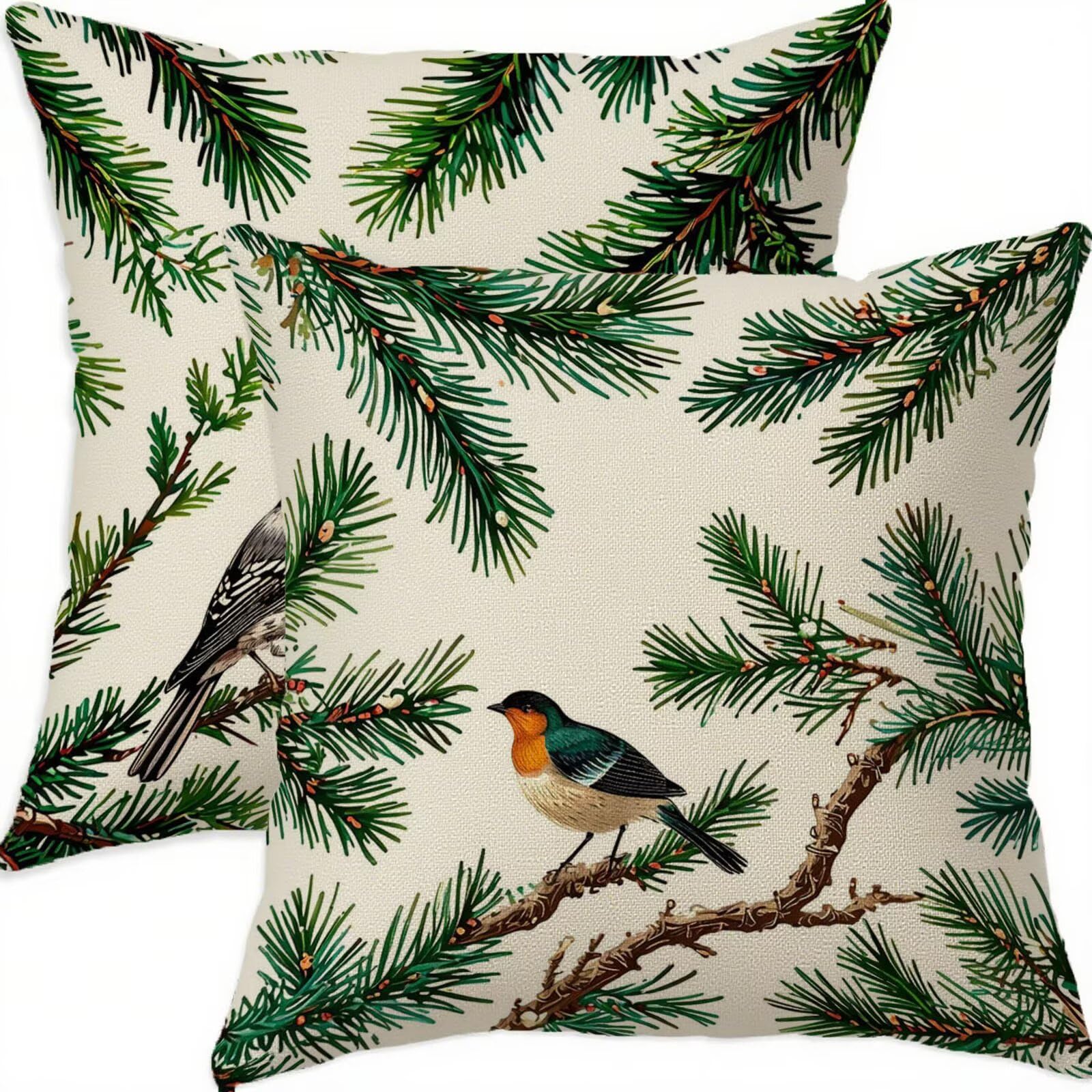 Housse coussin 55x55cm vintage imperméable pour canapé et salon