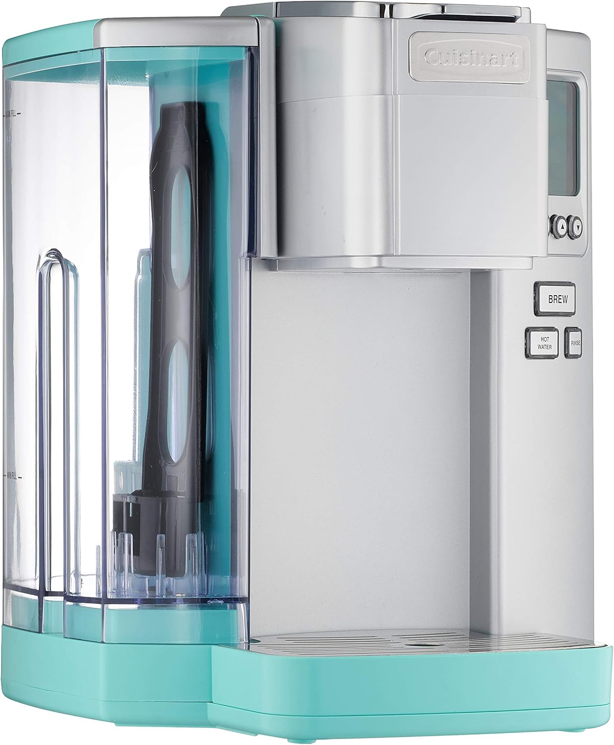 Front view of the Cuisinart coffee maker showing the brew head and control panel