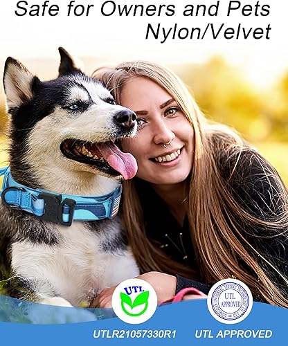 Miniatura 6 de Hotsky collar táctico para perros medianos y grandes, ajustable, resistente y de nailon, para entrenamiento militar, con asa y hebilla de metal, con