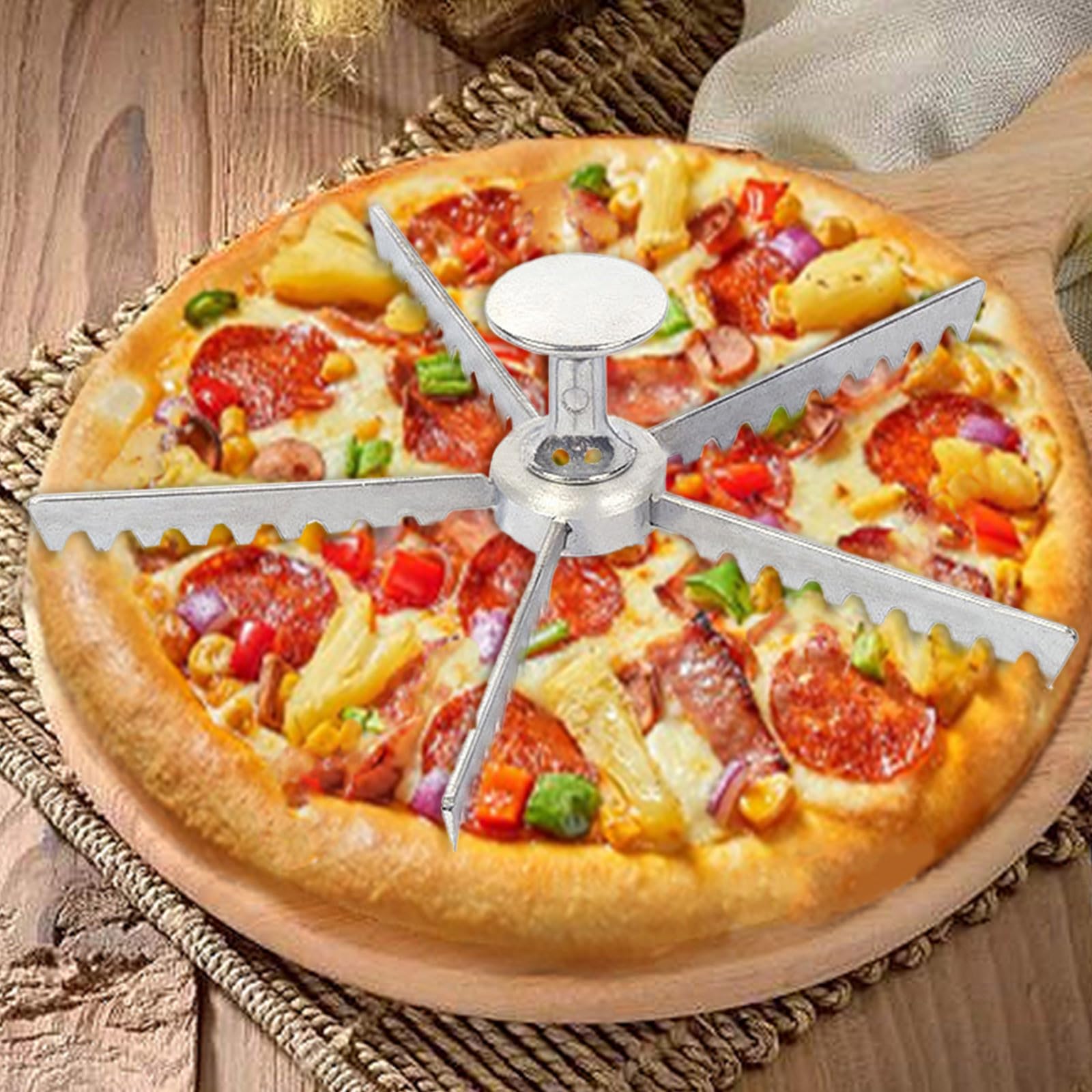 Pie Marker, Cake Divider Baking Tool, Pie Cutter 5 Slice/7 Slice/9 Slice/12 Slice, Adjustable Plastic Cake Divider for Cutting Same Cake Pieces