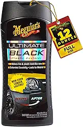 Meguiar's Restaurador de plástico preto definitivo - restaura peças de plástico preto e acabamento desbotado enquanto adiciona durabilidade e proteção UV - 340 g