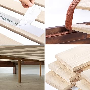 Zinus Vivek Deluxe Wood Platform Bed Frame with Headboard, Wood Slat Support, No Box Spring Needed, Easy Assembly, Twin