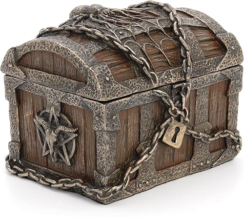 Miniatura 8 de Veronese Design 3 18" Pentagrama Cabeza de Cabra Mística Heirloom Pecho de resina fundida en frío Estatua de bronce