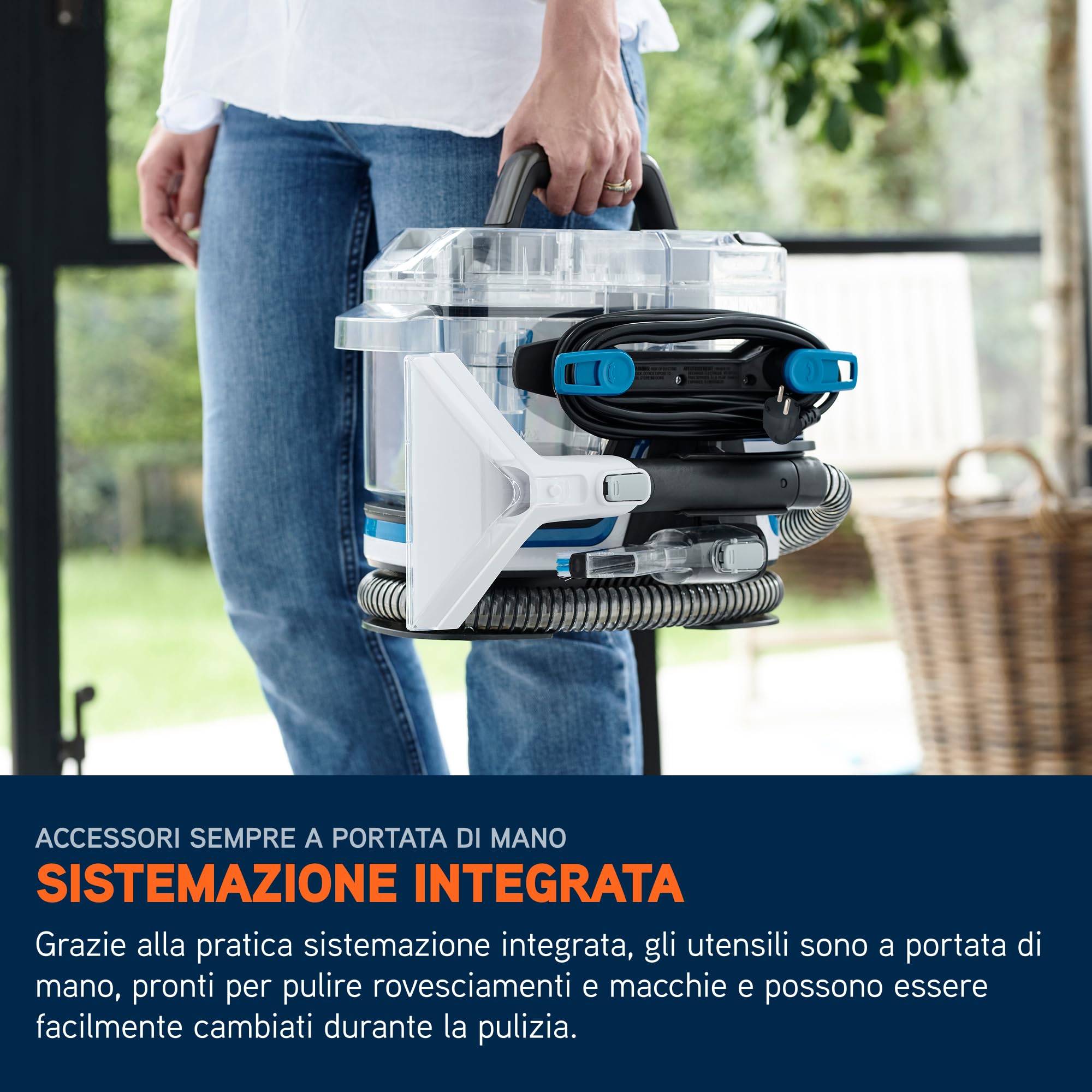 Vax Spotwash Home Duo Smacchiatore, Detergente per Tappeti e Rivestimenti, e Smacchiatore per la Casa, Lavatrice per Divani, Scale, Auto, Materassi, Design Compatto, Serbatoio Medio