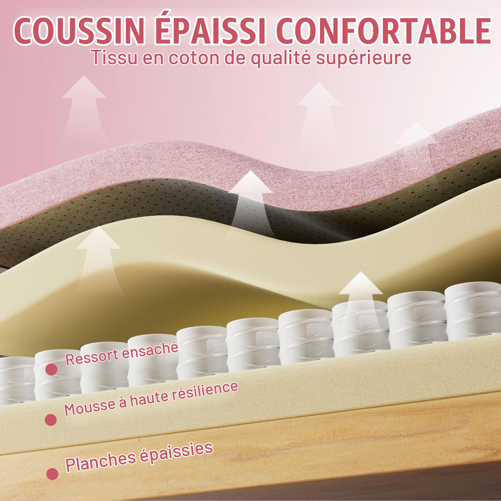 Chaise Gaming, Fauteuil Gamer - Massage Coussin Lombaire, Siege Gaming Dossier Inclinable à 135°, Chaise de Bureau Ergonomique Repose-Pieds Rétractable, Siège Large Confortable Leathaire-Velours, Rose