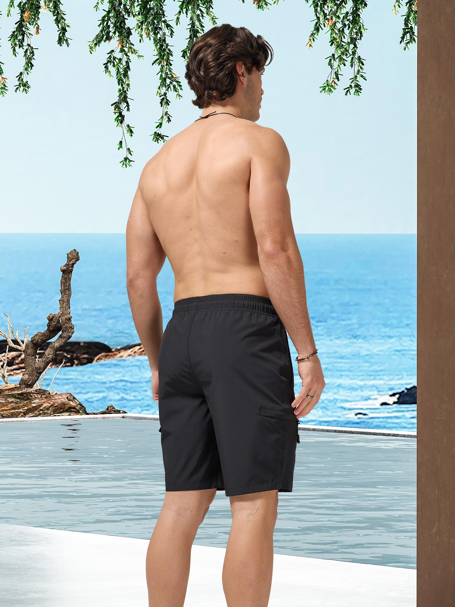 Arcweg Bañador Hombre: Shorts de Natación de Secado Rápido, Bolsillo con Cremallera para Deporte y Ocio (S-3XL)