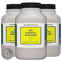 Vista 11 de Red Magnetic Iron Oxide [y-Fe2O3] 99% USP Food Grade Powder 12 Oz in 4 Bottles