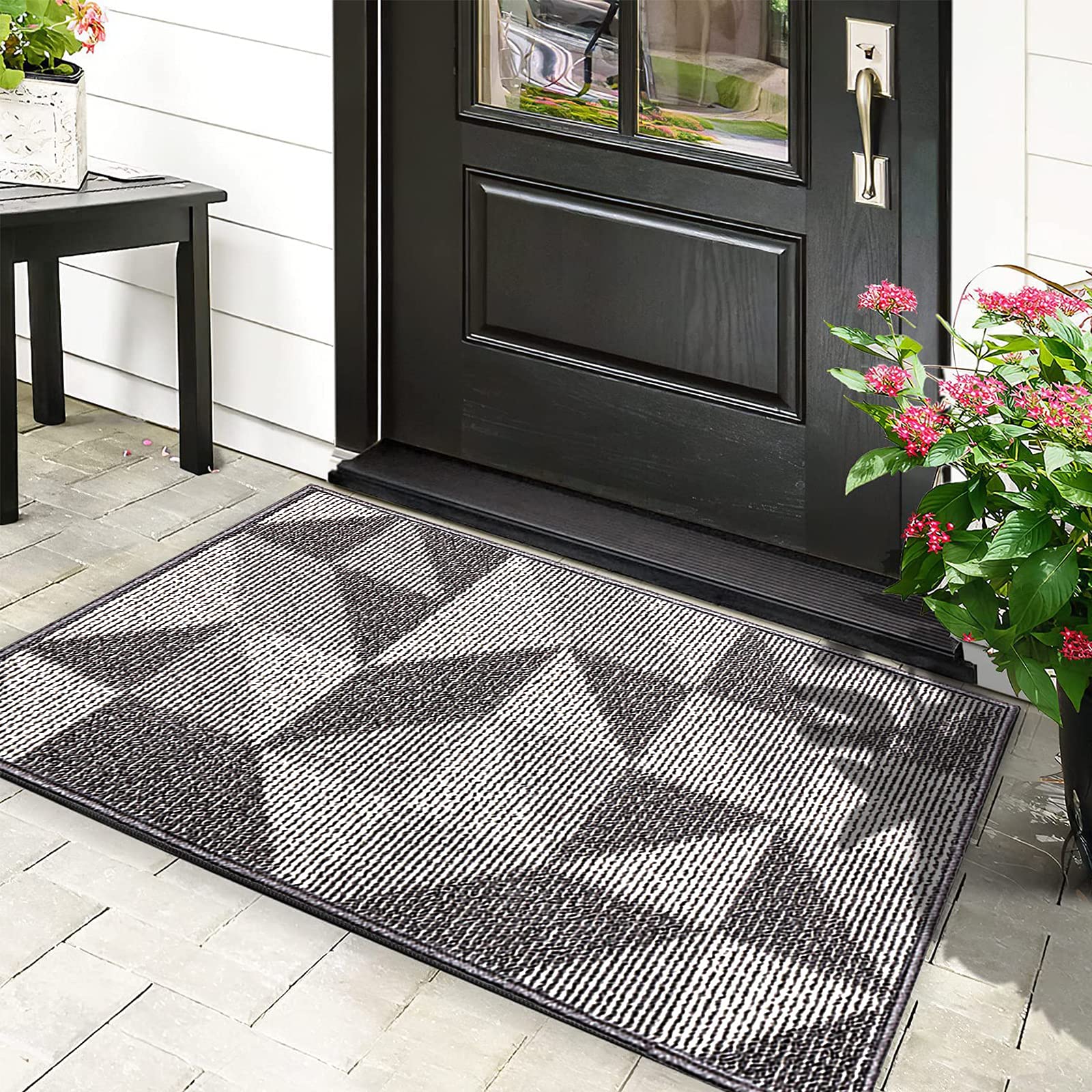 HSTD Indoor Doormat Entryway Door Rug 20”x32”, Non-Slip Washable Door Mat Indoor Entrance, Low Profile Rugs for Inside Outside Home Entryway, Patio, High Traffic Areas, Kitchen