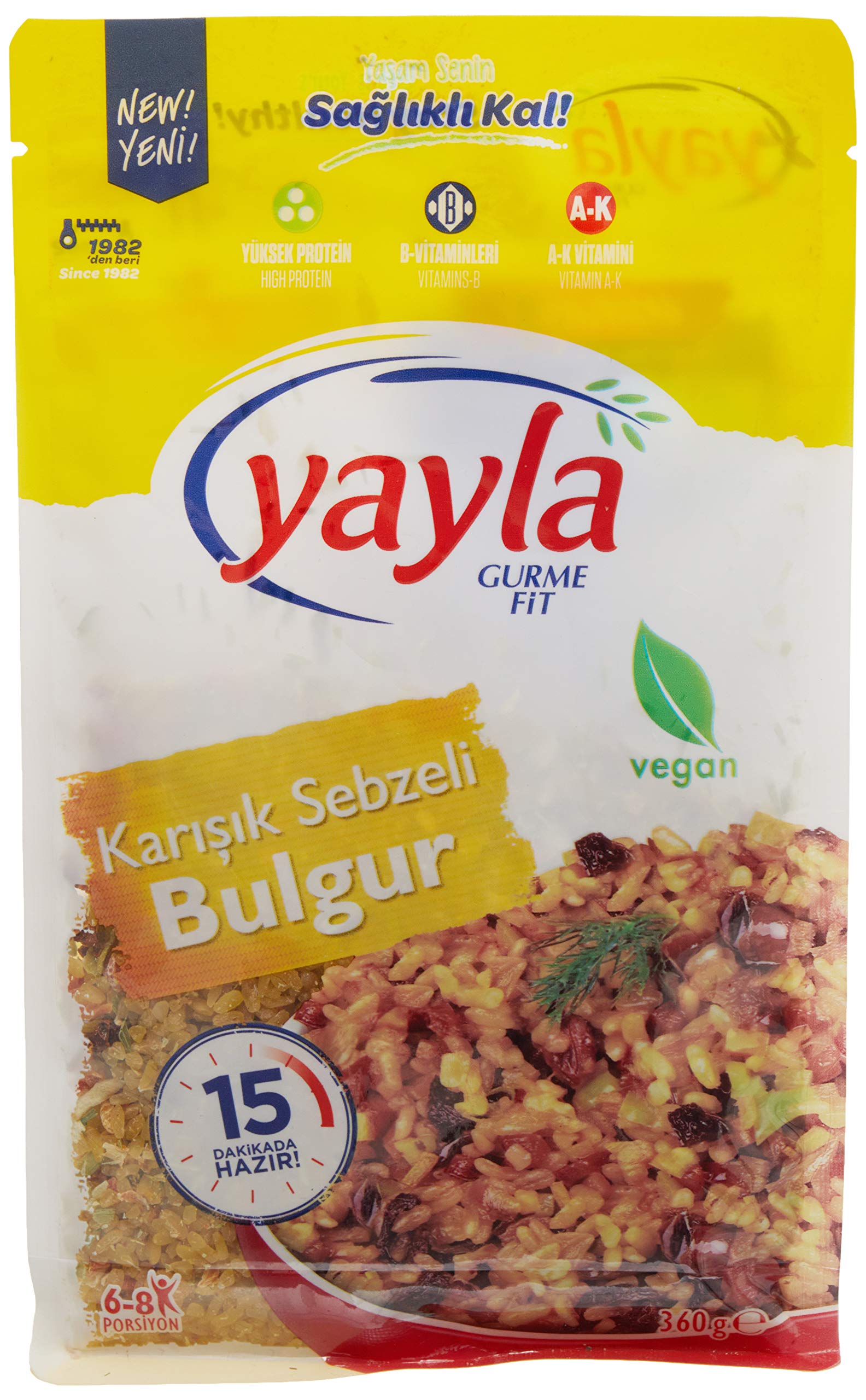 yayla Gurme Fit Karışık Sebzeli Bulgur 360 gr Tekli Paket