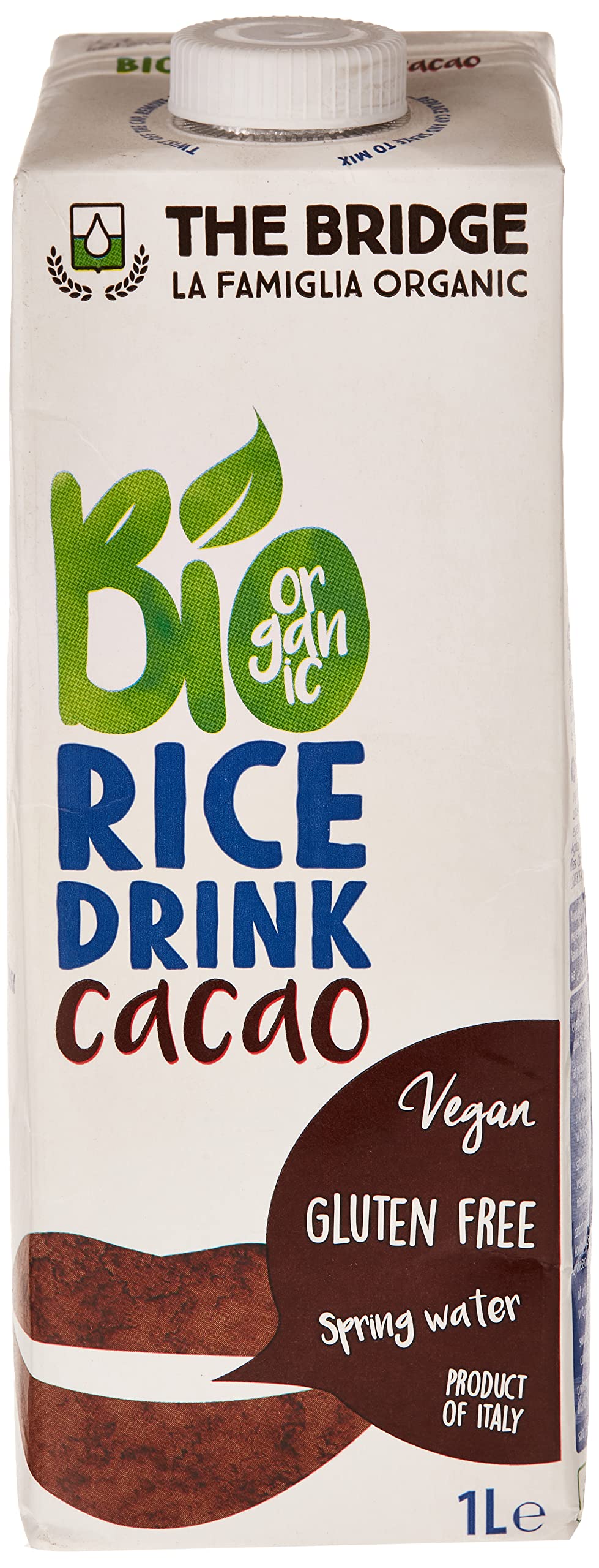 Bio Leche de Arroz Choco 1000 ml Bebida Vegetal Sin Lácteos
