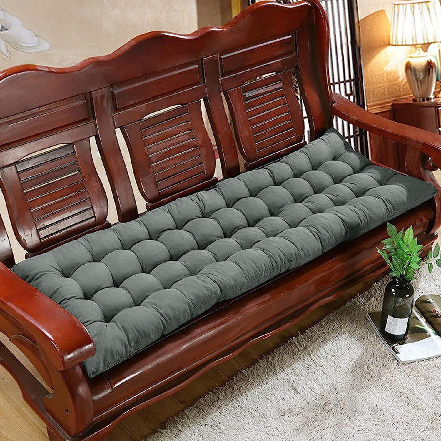 uyeoco Cuscino per Sedia A Sdraio 53 * 160CM Cuscino per Poltrona Sedia da Bagno di Sole, Cuscino Imbottito per Sdraio Relax Giardino per Interni Ed Esterni, Vacanze(1#,48 * 159cm)