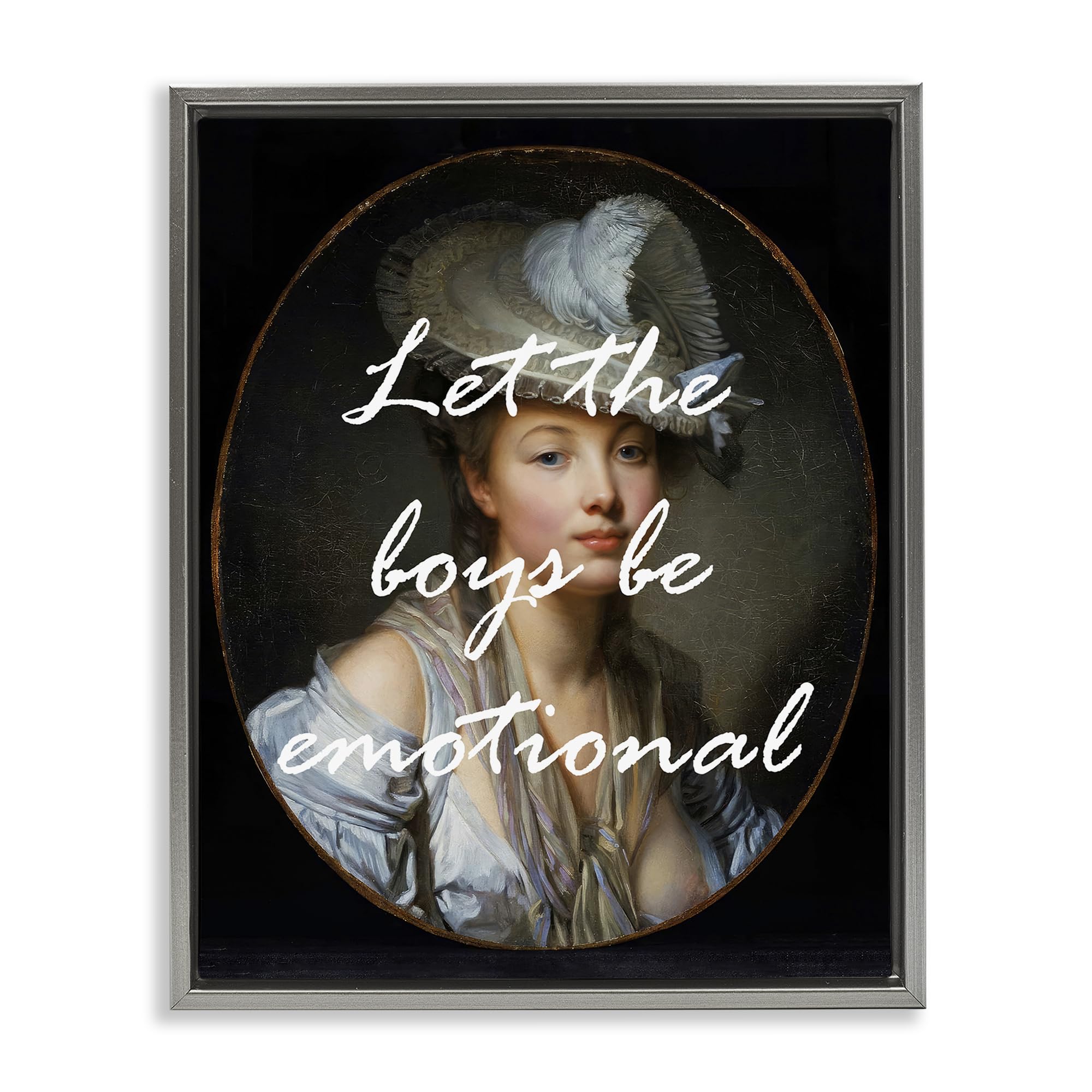 Stupell Industries Luster Gray (Matte) Emotional Portrait Quote, 24 X 30 Inch Canvas In Floater Frame