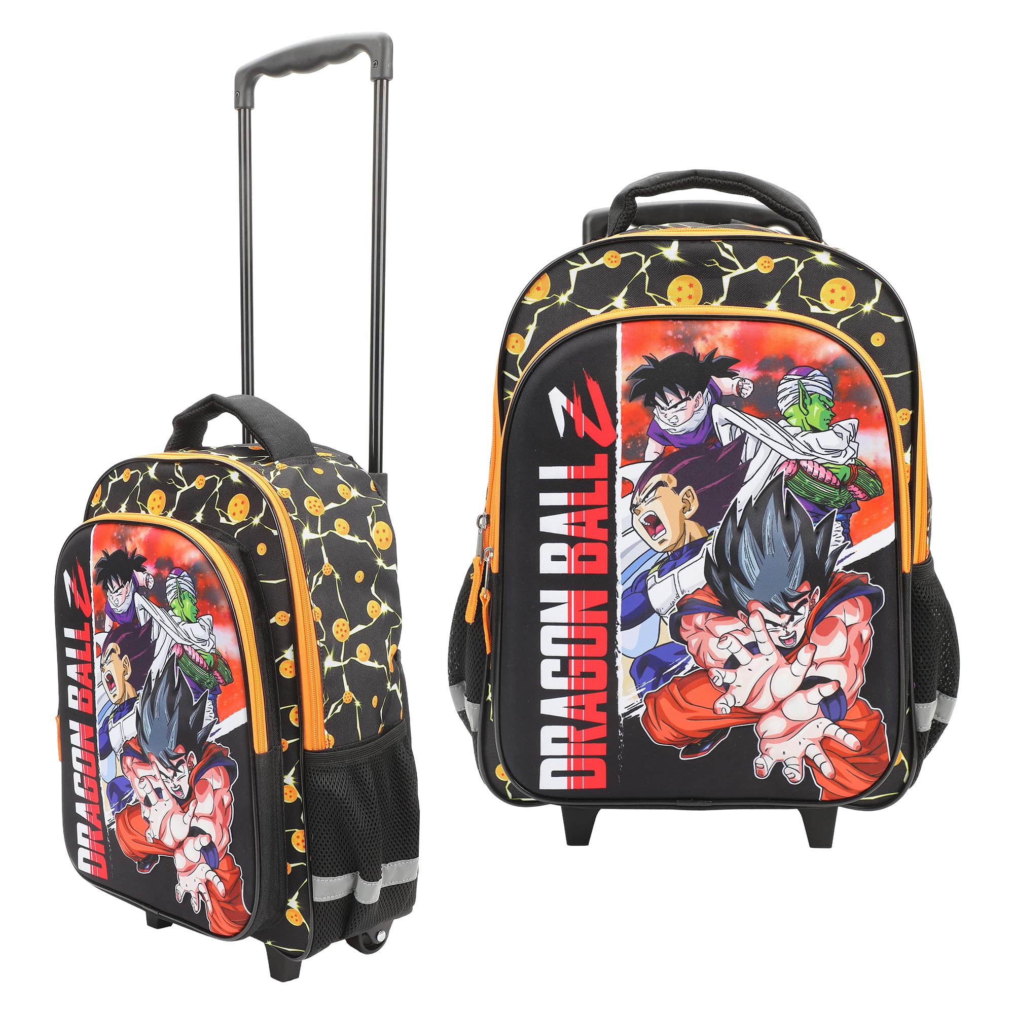 Bioworld Dragon Ball Z Group Shot 16" Rolling Travel Backpack