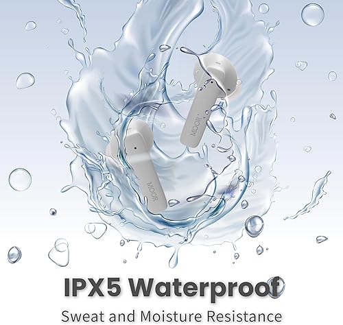 Miniatura 6 de MOOR Auriculares inalámbricos Bluetooth, auriculares con cancelación de ruido con graves profundos, ANC híbrido, modo de transparencia, IPX5