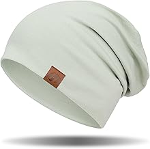 GXCROR Mütze Damen Herren,Beanie Herren Damen Slouch Beanie Mütze, Baumwolle Weich Dünne Mütze, Leichte Atmungsaktiv Longbeanie, Chemo Mütze für Alle Jahreszeiten