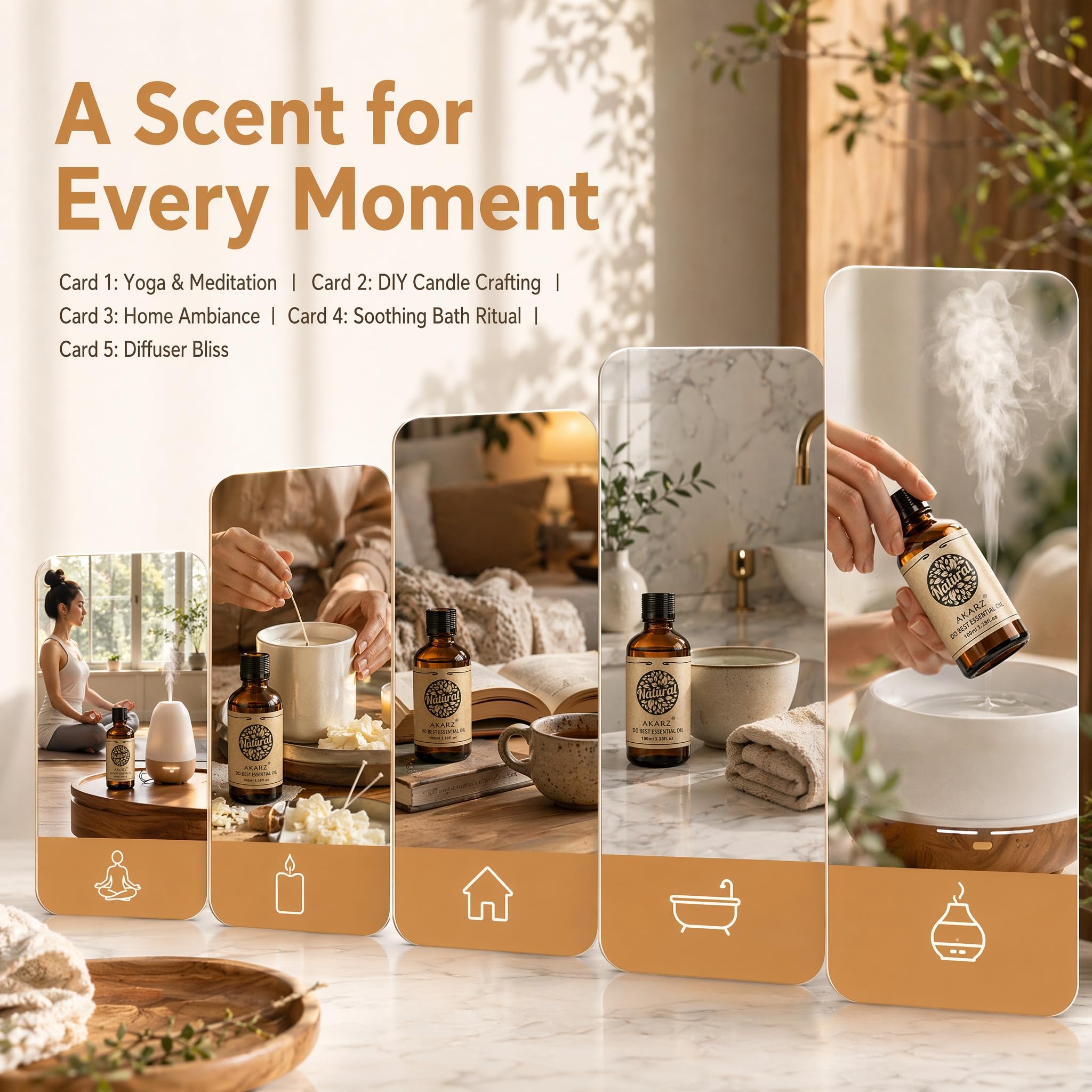 AKARZ 100ml Olejek esencjny z Limonki - Naturalny olejek aromatyczny do dyfuzorów, lamp aromatycznych i aromatów pomieszczeń
