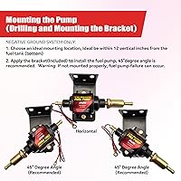 Vista 5 de Bomba de combustible eléctrica de gasolina universal 5/16 pulgadas entrada y salida en línea 12V 1-2A 28GPH 2-3.5 PSI Presión de combustible