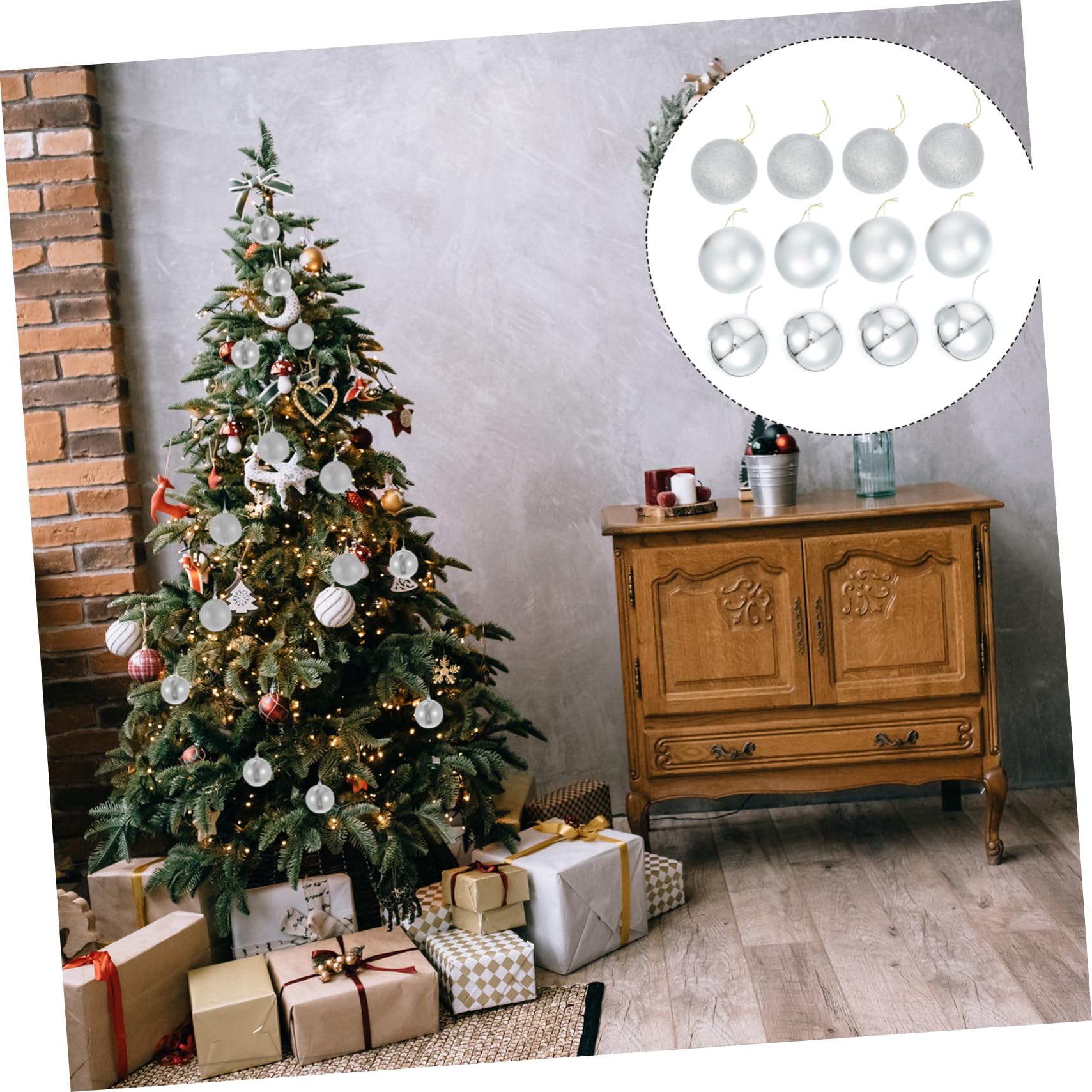IMIKEYA 24stücke Weihnachtskugeln als Hängekugeln für Baumdekoration Dekorative Kugeldekoration für Party und Zuhause Anhänger für Weihnachtsbaum