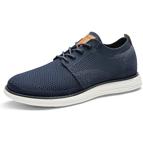 Bruno Marc Men's KnitFlex Breeze Mesh Sneakers Oxfords Lace-Up Lightweight Casual Walking Shoes