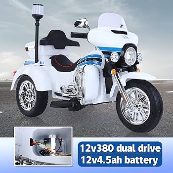 バイク　ポリス　幼児 AIJYU TOYS 電動乗用玩具 ポリスバイク POLICE はたらく車 子供