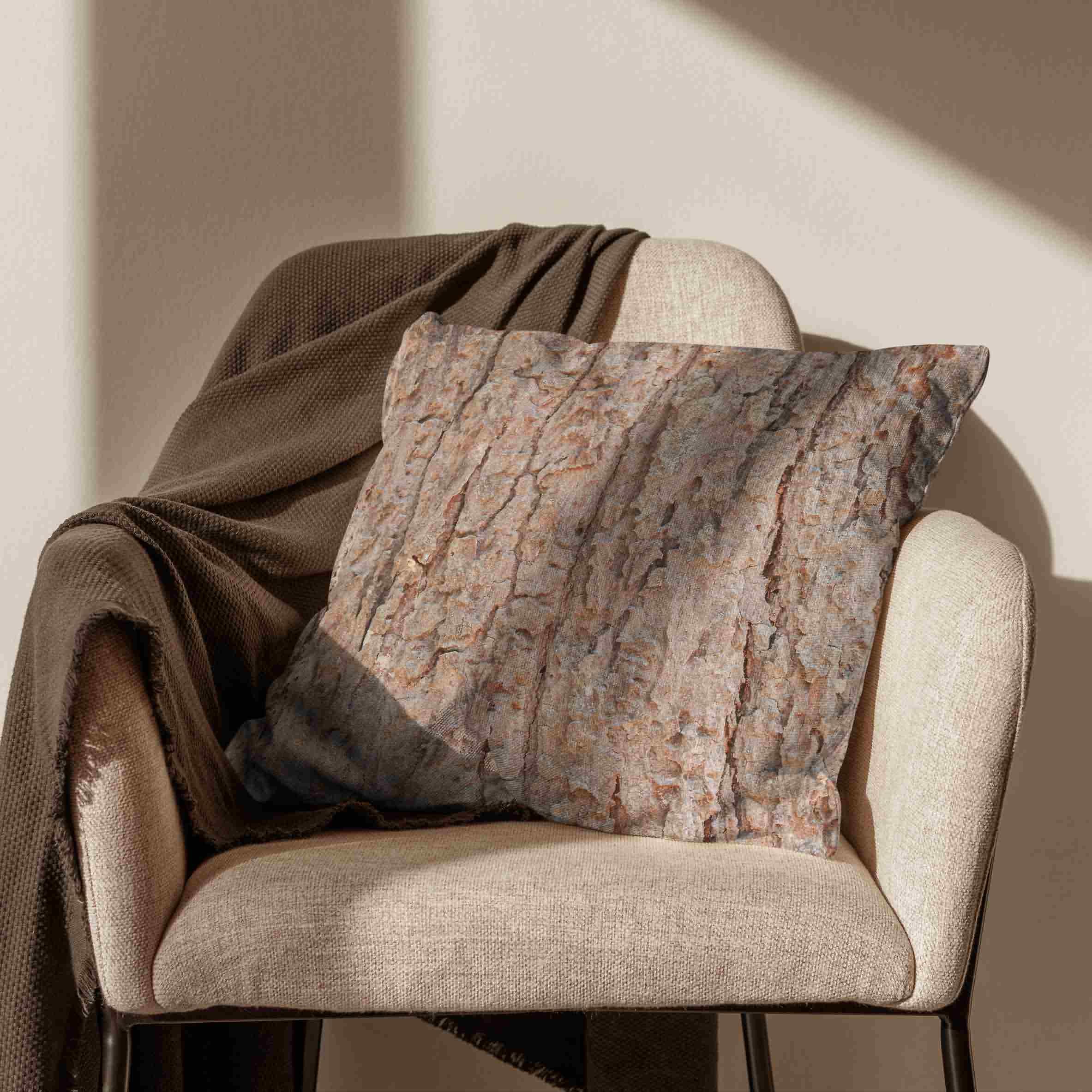 Lino Federa Cuscini per Pallet Federe Cuscino Letto Matrimoniale Cotone 50x50cm, Venatura del Legno Copricuscini Testiera Letto Fodere Cuscino Dondolo 4Pcs