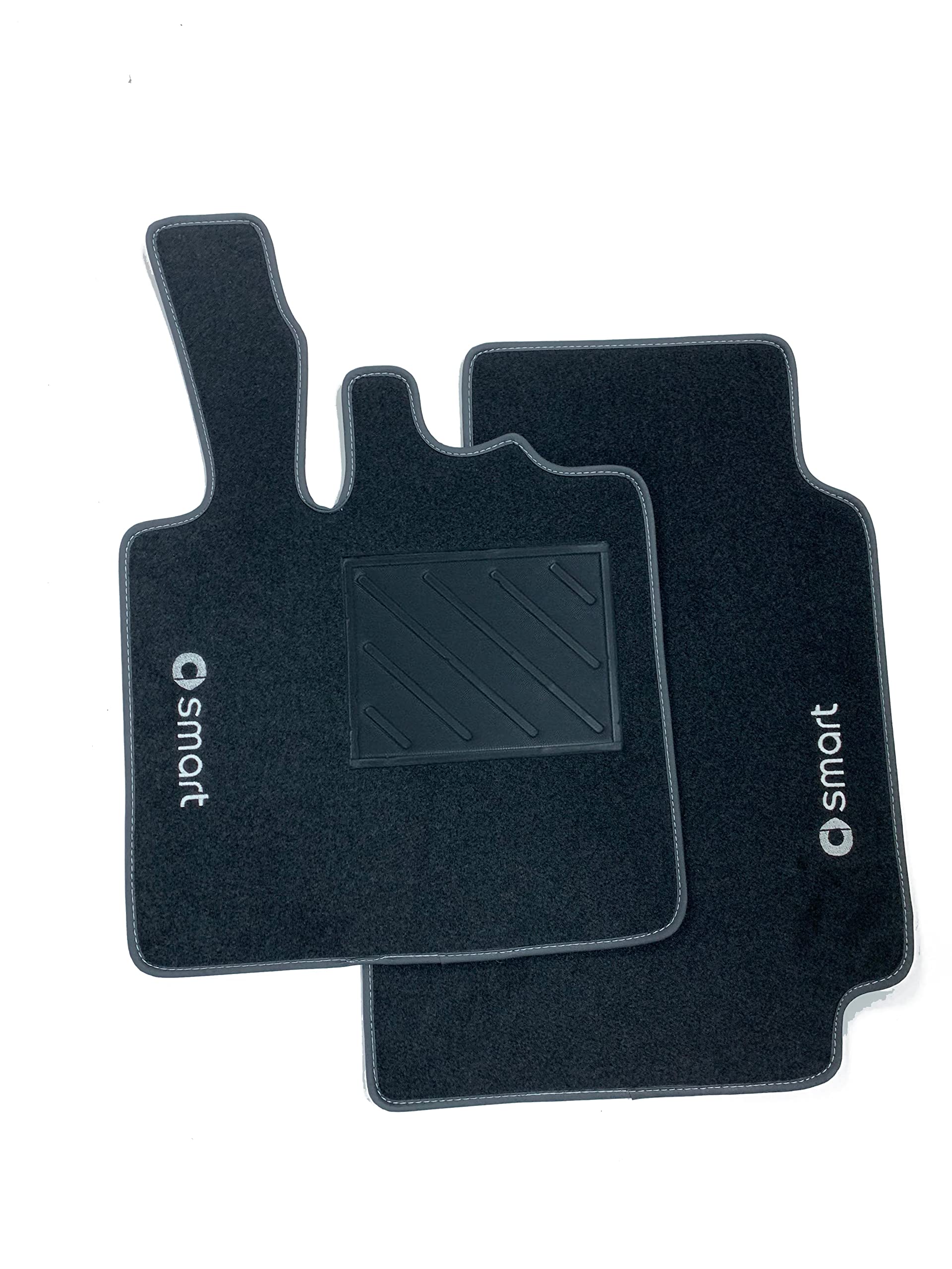 Tappetini compatibili per Smart ForTwo 450 dal 1998 al 2007 con 2 loghi ricamati