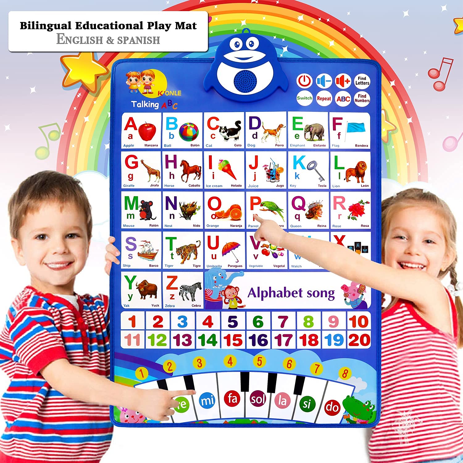 Buy Bilingual Electric Interactive Alphabet Wall Chart Electronic