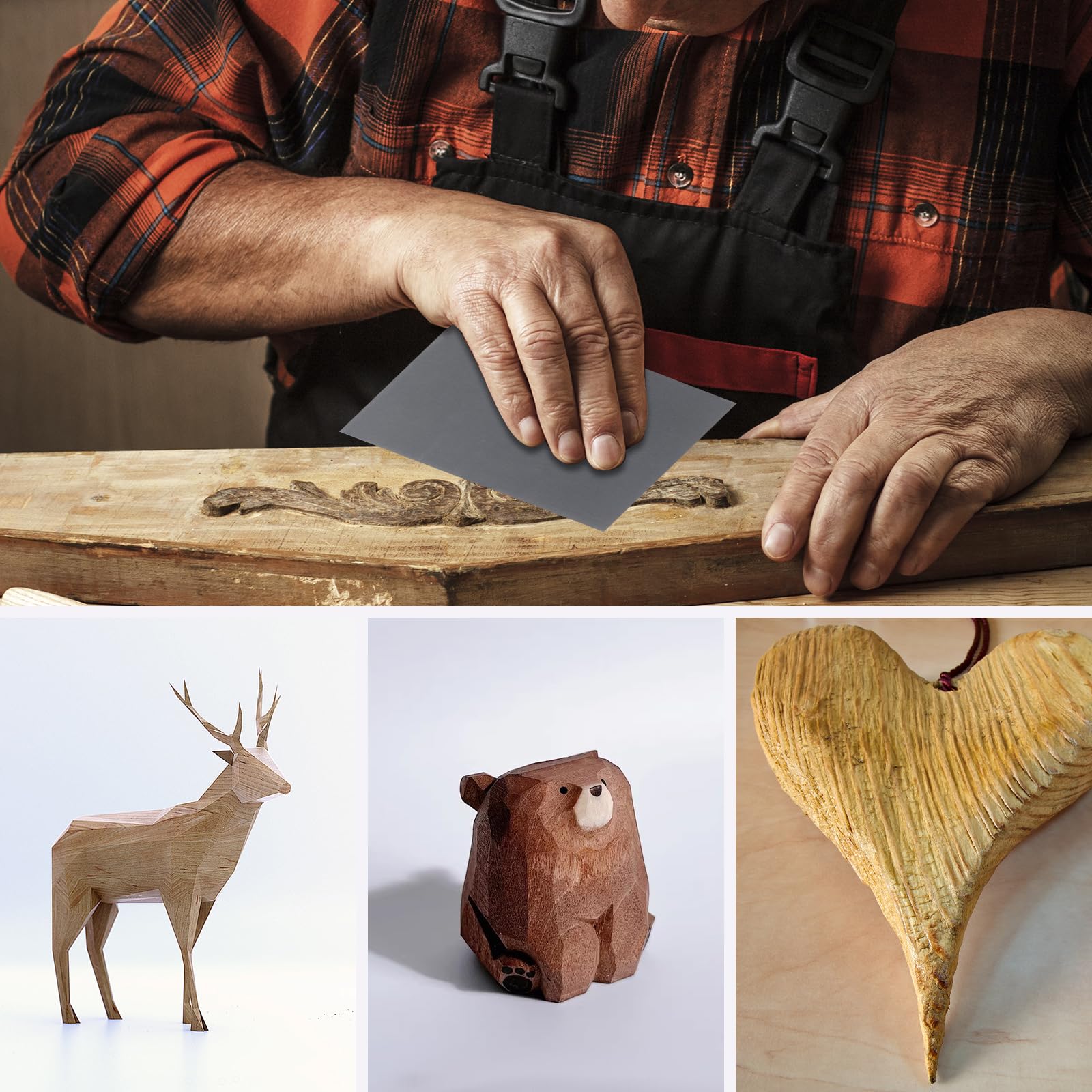 Galerie SV 24 Piezas Kit Tallar Madera Juego de Herramientas Para Tallar Madera Use Guantes Resistentes A Cortes Herramientas De Tallado Para Principiantes Y Talladores Profesionales