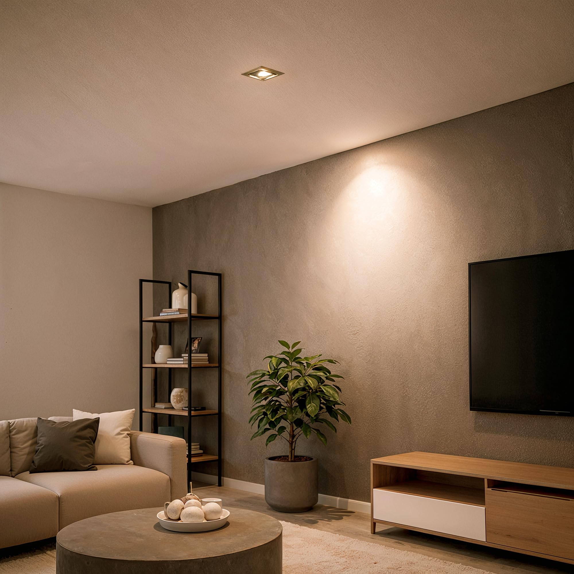 SSC-LUXon MIRELLA - Faretto a LED da incasso orientabile quadrato in vetro specchio, set | Installazione rapida e discreta per un rendering pulito, basso consumo e lunga durata nella vita quotidiana.