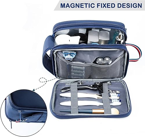 Miniatura 3 de BAGSPRITE Neceser para hombre bolsa de viaje para artículos de tocador bolsa de aseo para hombre organizador de kit de afeitado bolsa de baño grande