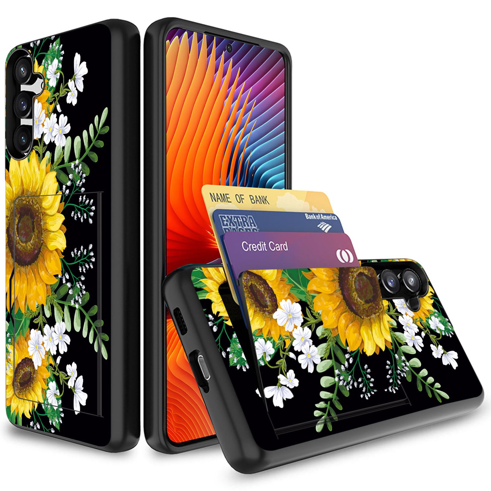 Vobber for Galaxy S24 Plus Case,Wallet Case Hidden Card Slot Holder Shockproof TPU and PC Dual Layer Protective Case Cover...