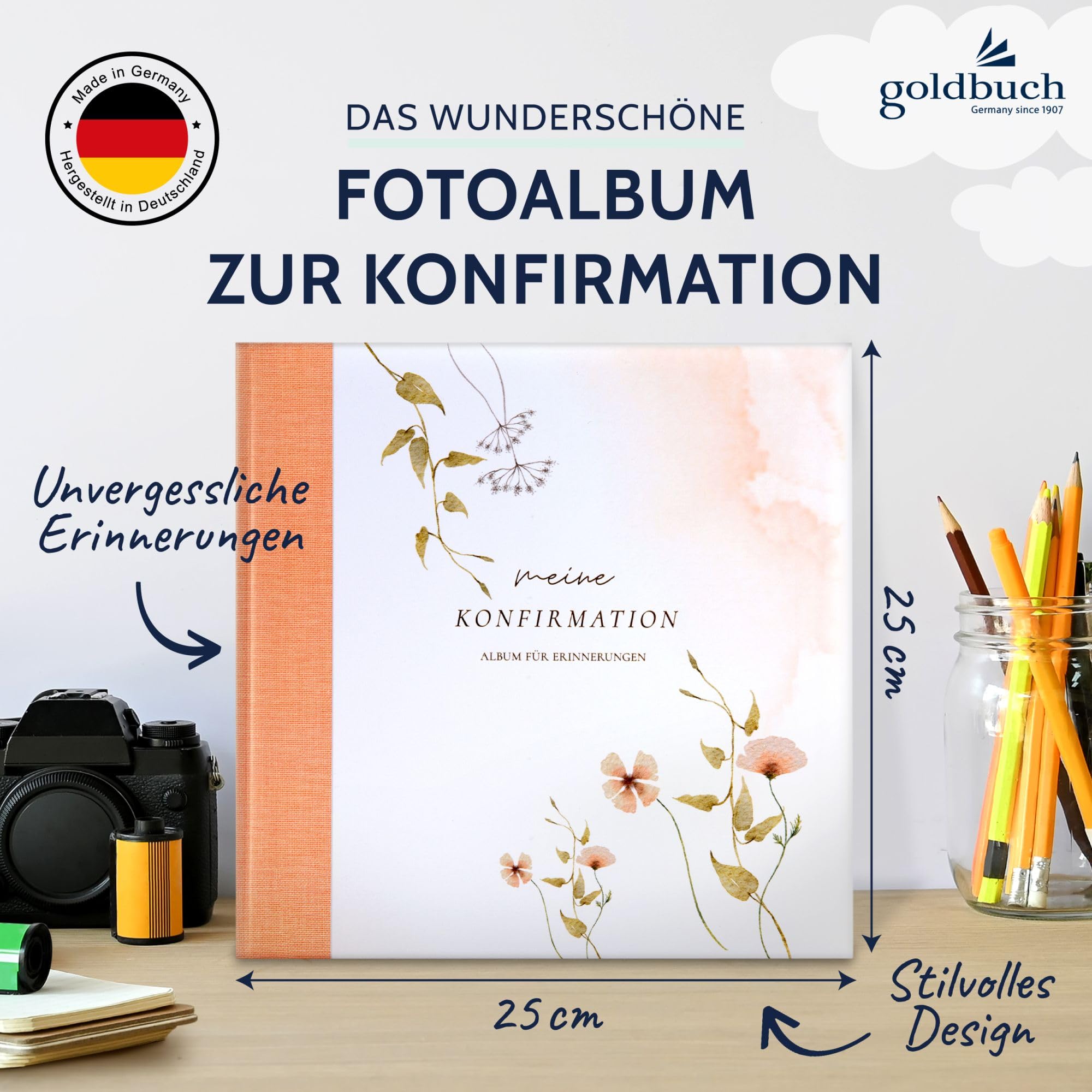 Album Fotografico Cresima 60 Pagine - Formato 23x30 Cm, Cartoncino Spesso Con Pergamino, Interamente Realizzato In Italia