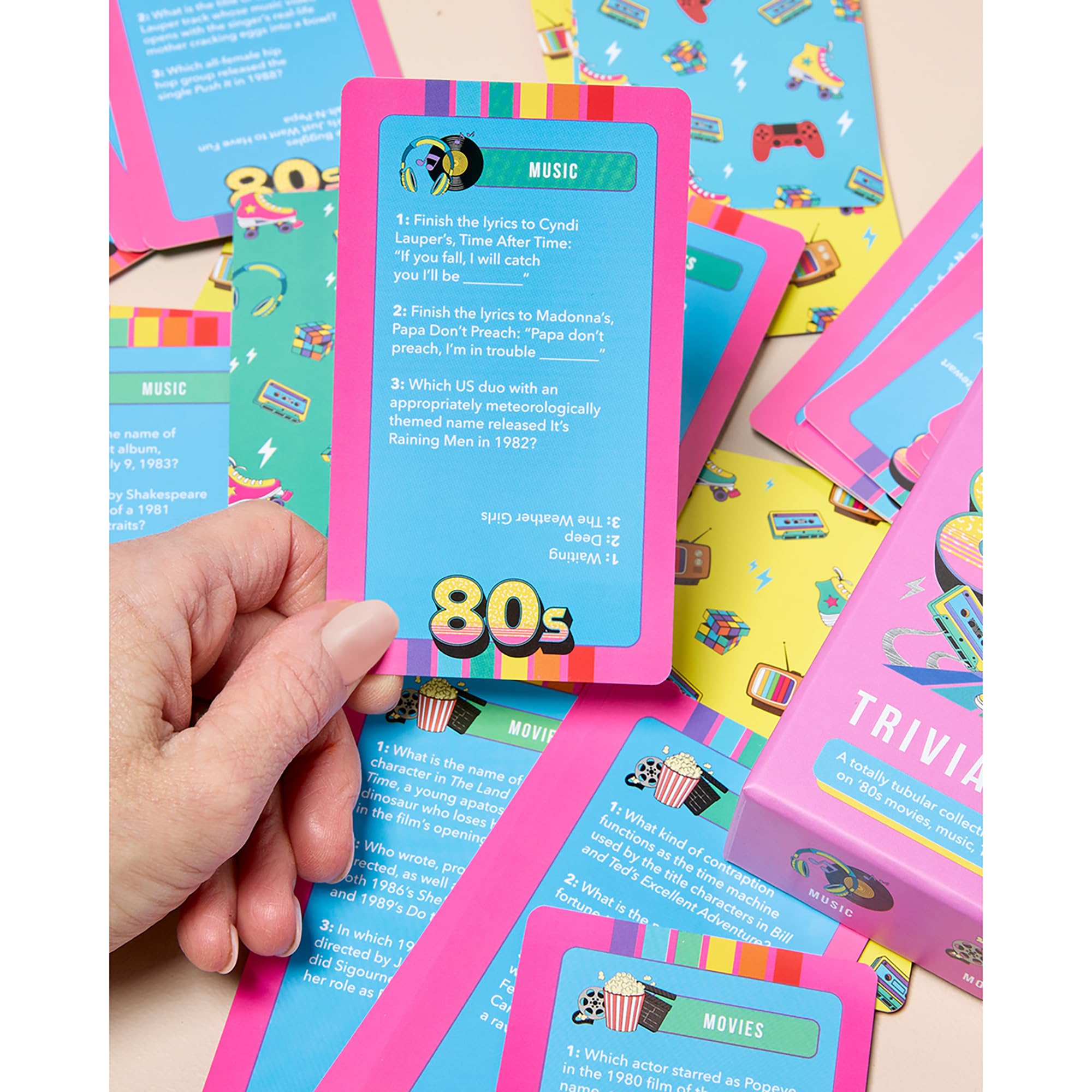 Journey of Something: 80's Trivia Cards - Adult Party Card Game, 180 Rad Questions, Pop Culture Knowledge, Decade Nostalgia, Ages 14+, 2+ Players