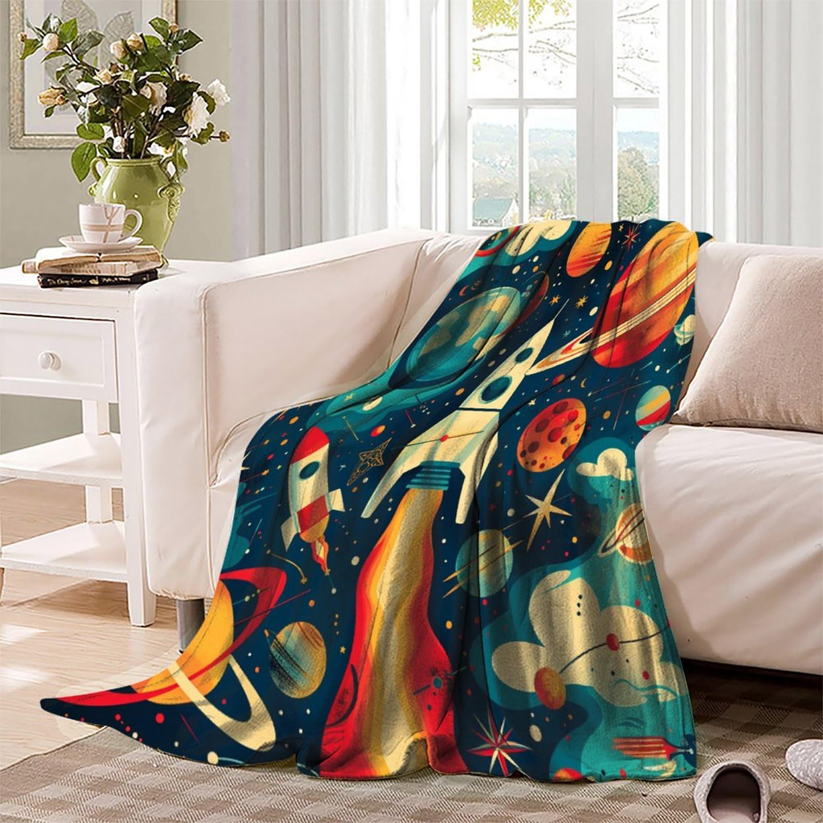 Coperta in morbido pile di flanella, ideale come regalo di compleanno per amici, familiari, regalo di Natale per amici e partner, coperta natalizia per divano e letto, 150 x 200 cm