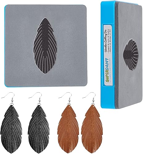 SUPERDANT Pendientes de hojas de borla, troqueles de corte en forma de espina de pescado, pulseras troqueladas, broches, llavero, colgante,