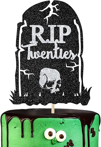 Miniatura 1 de Decoración negra para tartas de los años veinte con purpurina y texto "Dirty Thirty/Cheers to 30 Years", suministros de decoración de fiesta de