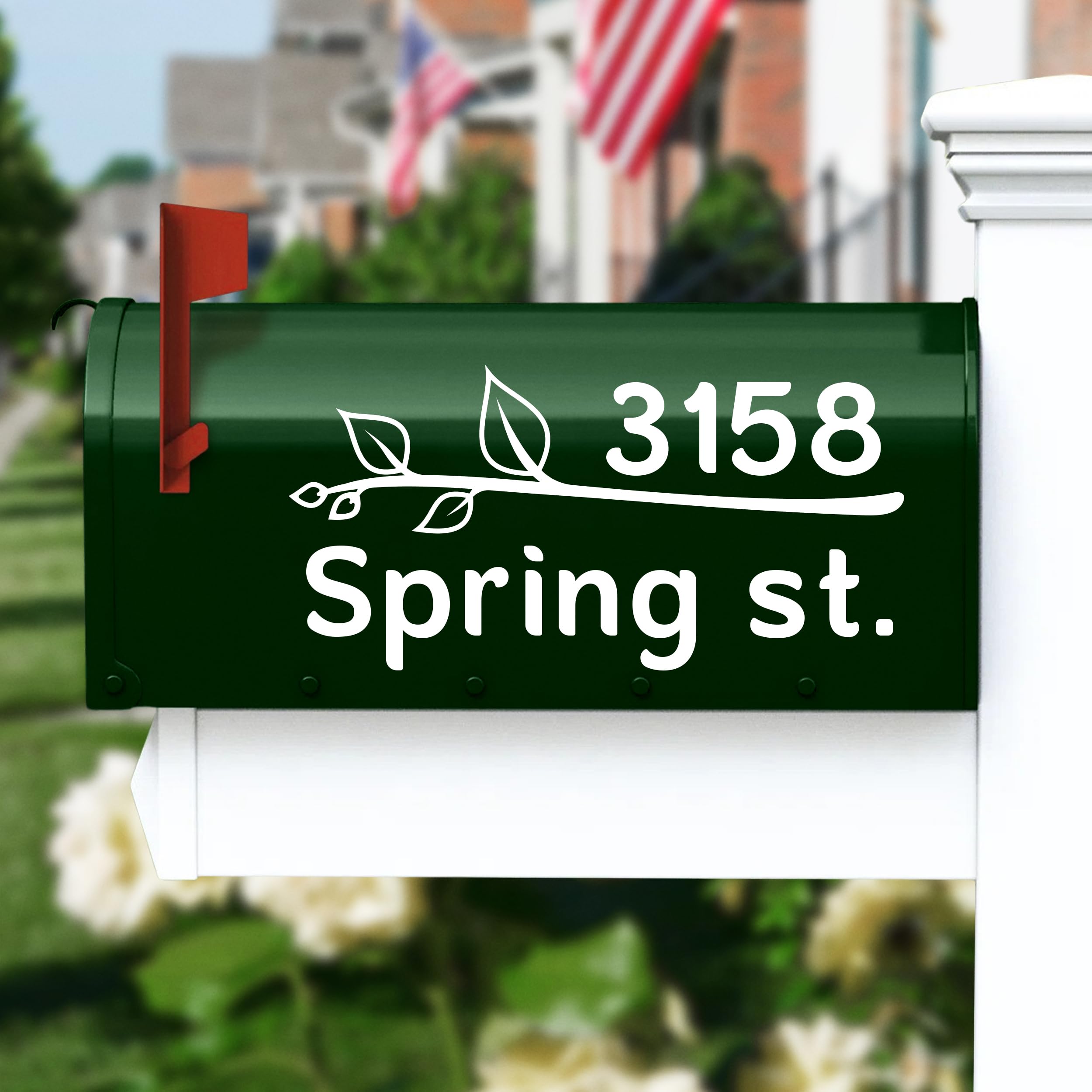 Custom Mailbox Letter Decals - Personalized Mailbox Adress Number Decal - Customized Numbers and Letters Stickers for House - Reflective Vinyl Sticker for Mailboxes Outdoor Outside