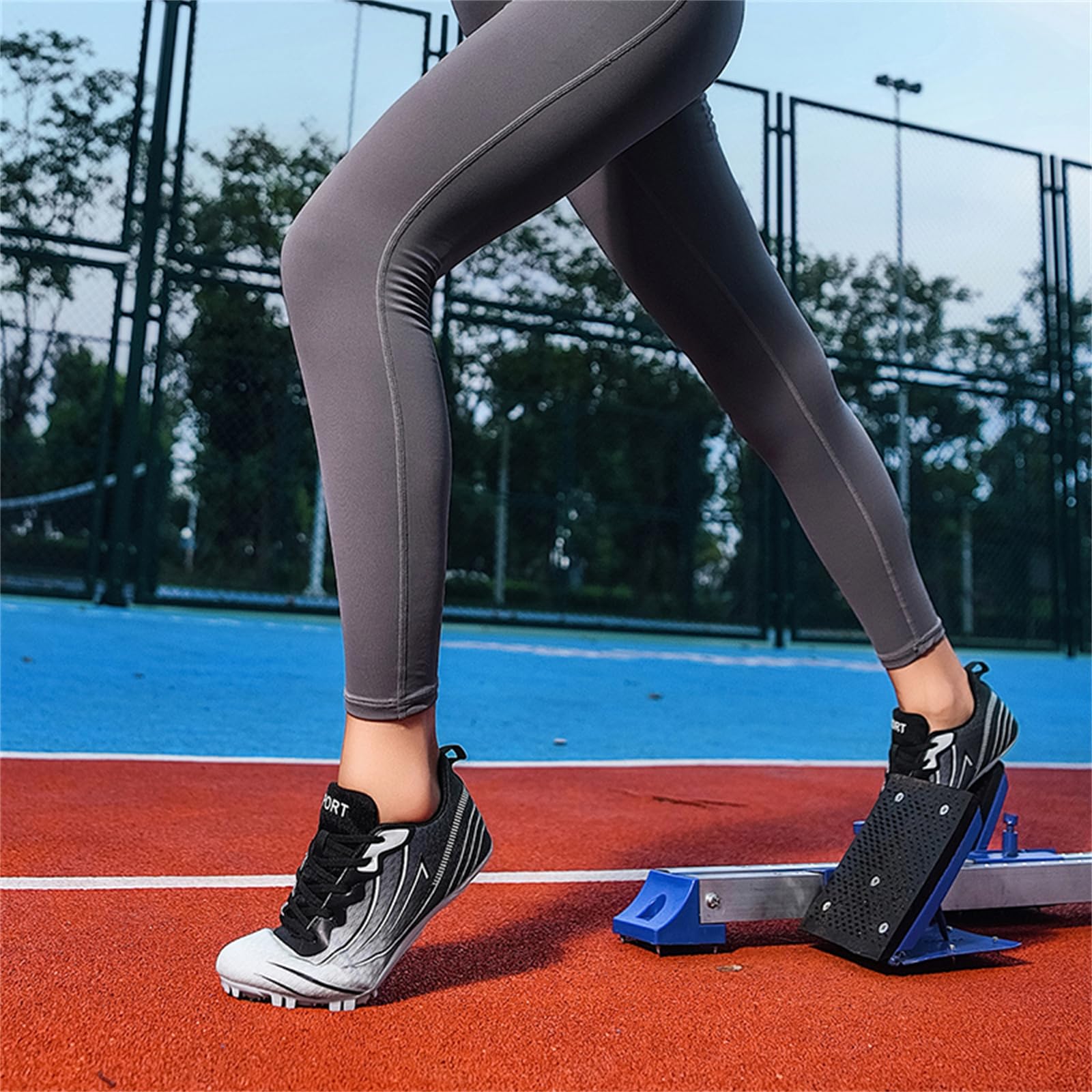 Zapatillas De Atletismo con Clavos para Mujer Zapatillas para Correr Carreras Saltos Atletismo