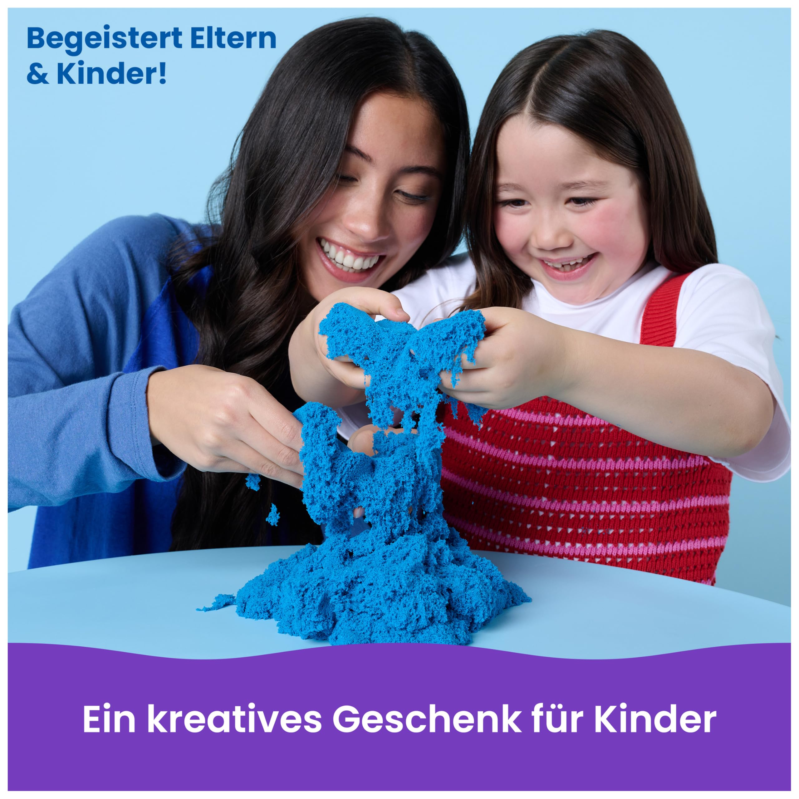 Kinetic Sand 5 kg Blau - original kinetischer Sand aus Schweden in Neon-Blau, entspricht Allen gesetzlichen Sicherheitsanforderungen, für Kindergarten und Therapie, Indoor-Sand für Kinder ab 3 Jahren