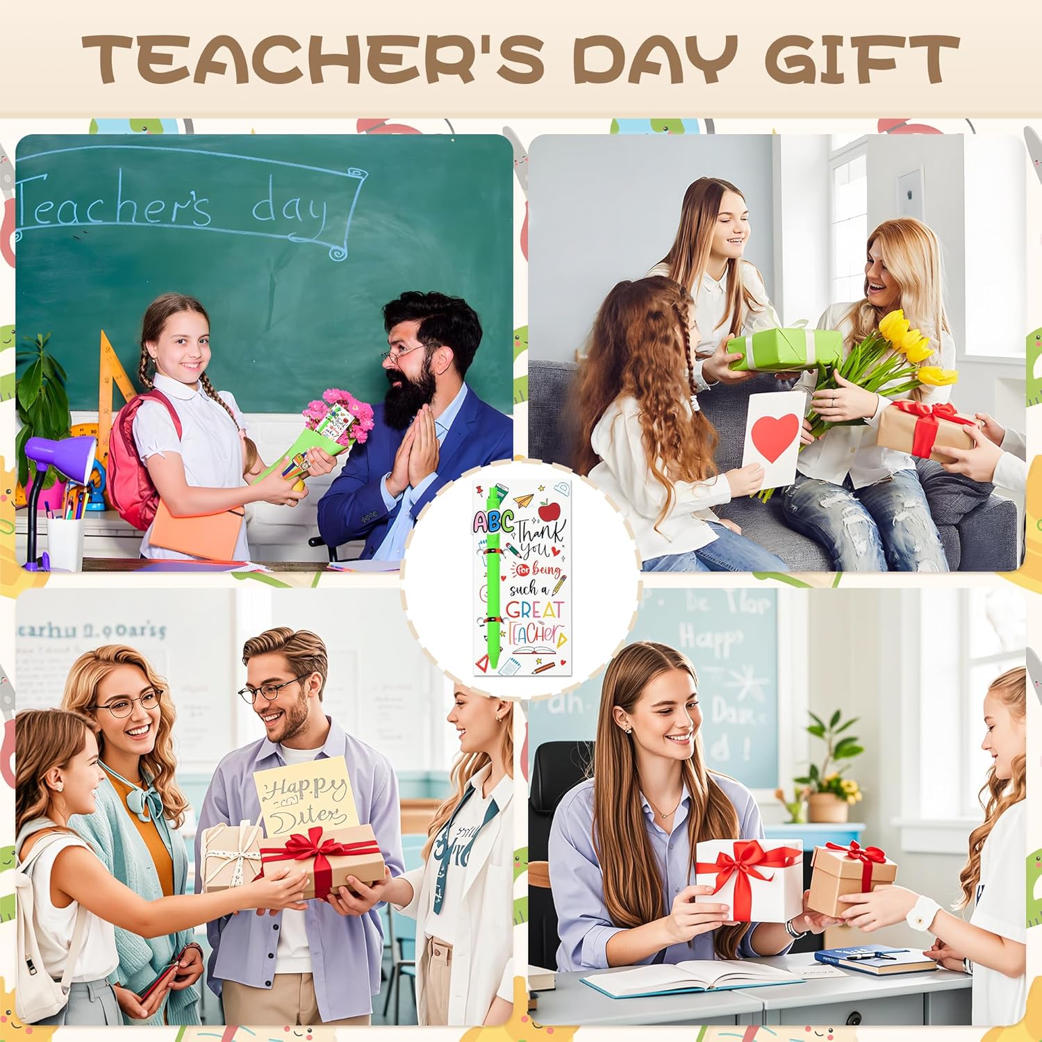 20 Pcs Cute Teacher Pens Teacheer Appreciation Gifts for Graduation, Thanks for Teacher's Day and Office Coworkers. - Image 7