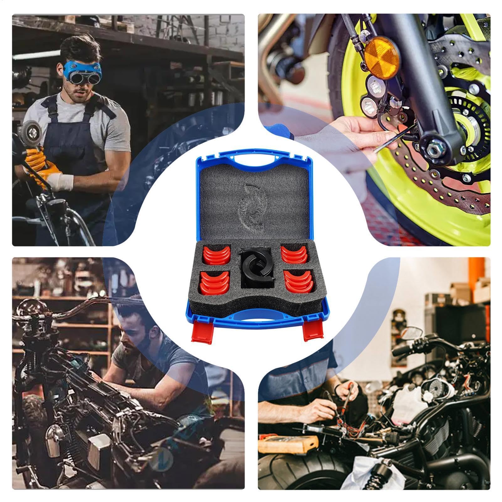 Narzędzie do uszczelnienia widelca motocyklowego, 14 x zestaw sterowników | samochodowych Seal, zestaw sterowników uszczelnień, narzędzia motocyklowe z obudową, narzędzia instalacyjne łożyska, zestaw