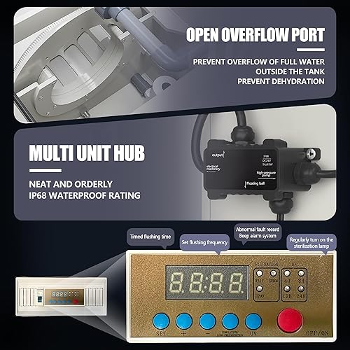 Miniatura 4 de Filtro de tambor rotativo, filtro de recipiente, filtración de autolimpieza de agua completamente automática RDF para estanque Koi, estanque de