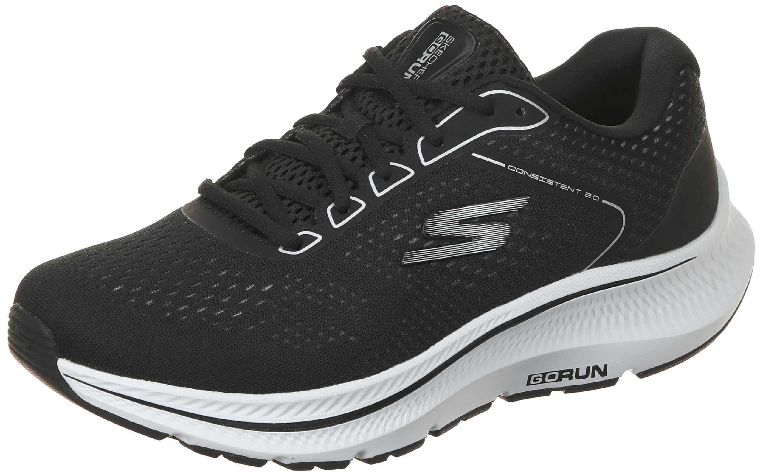 Skechers GO RUN CONSISTENT 2.0 mens SHOES 45 EU BLACK WHITE
