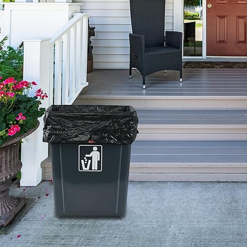 Miniatura 4 de Qskely - Bolsa de basura negra de 7 galones con cordón para cocina, 104 unidades