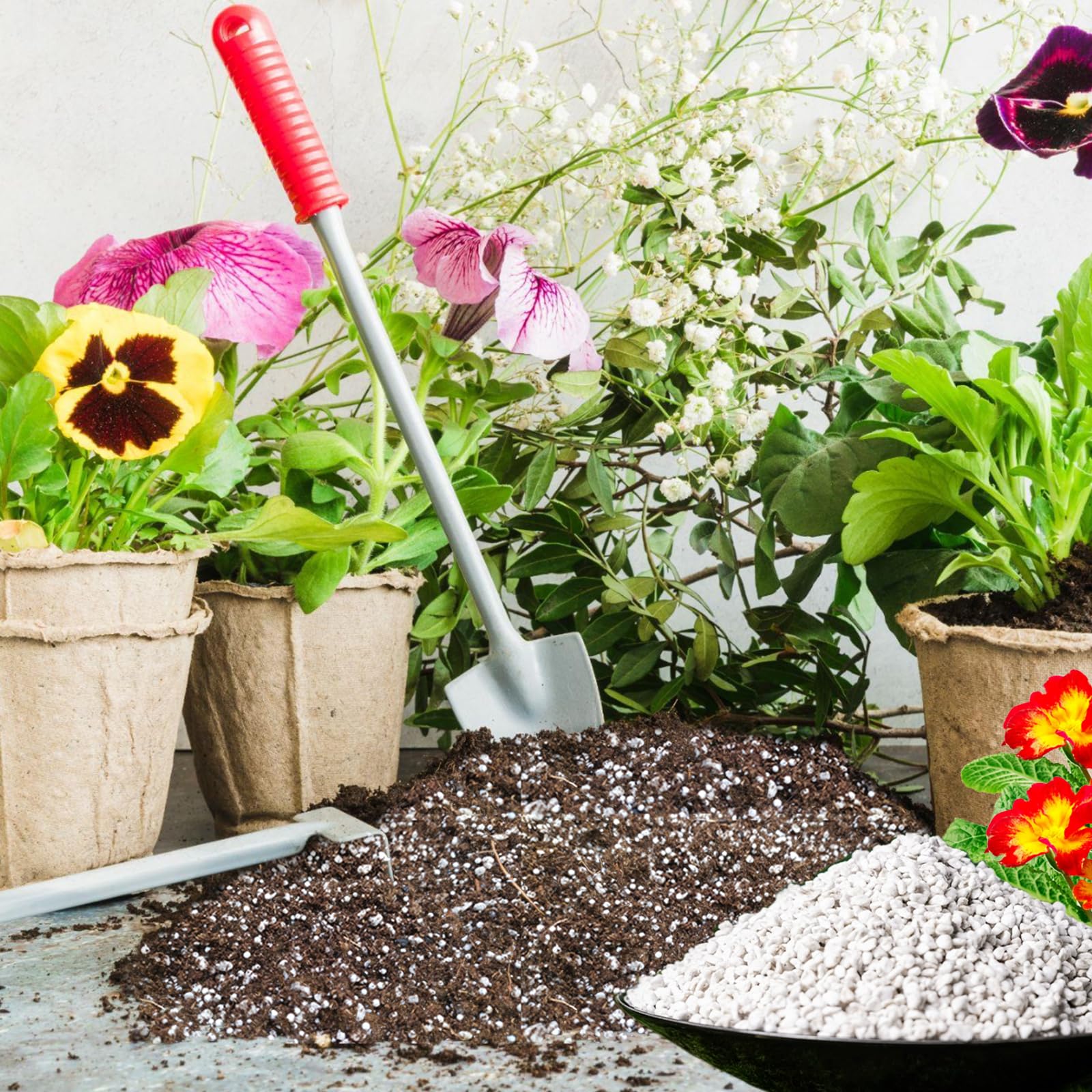 Riare Perlite für Pflanzen Natürliches Perlit für Pflanzen Erden- und Substratverbesserung Verbessert Feuchtigkeitsspeicher Substrat für Garten & Zimmerpflanzen