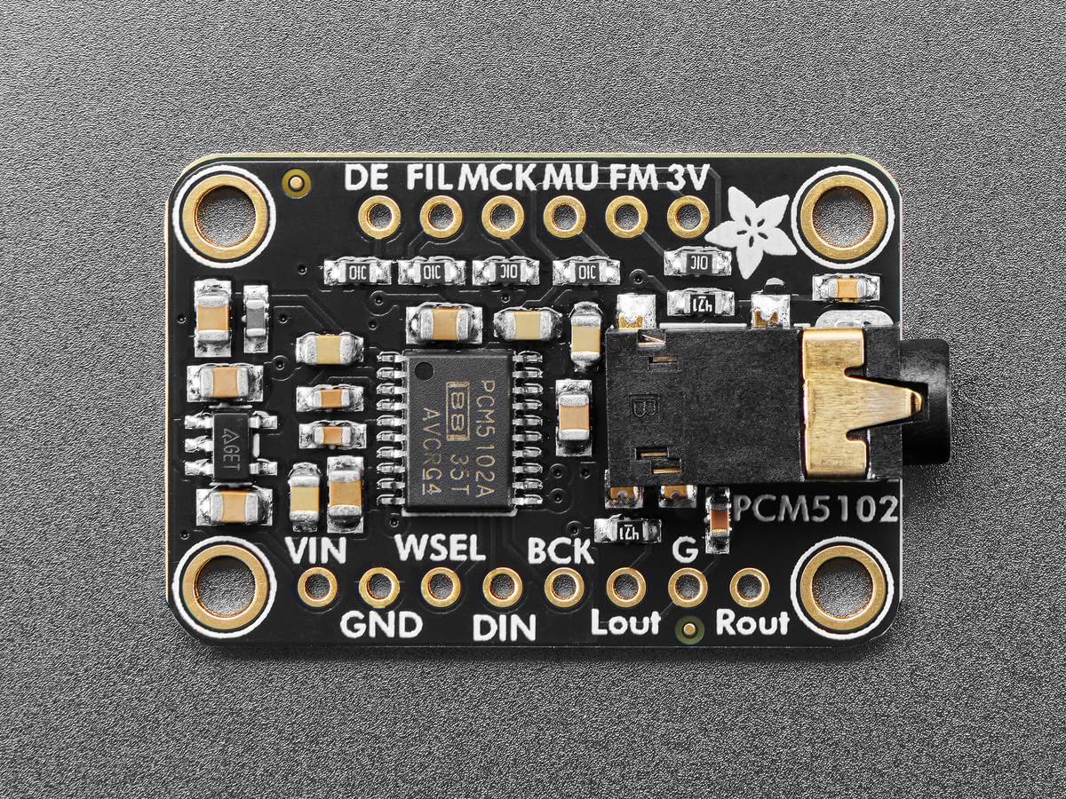 Adafruit PCM5102 I2S DAC, Convertisseur D/A avec sortie de niveau ligne, SNR 112dB, 6250