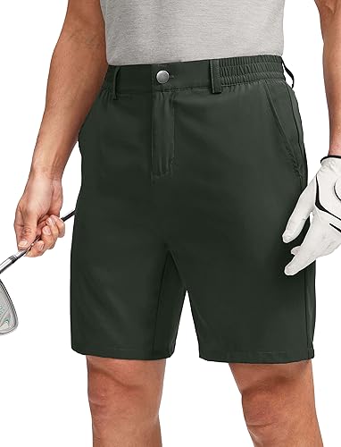 Soothfeel Pantalones cortos de golf para hombre con 5 bolsillos de 7 pulgadas, elásticos, ligeros, de secado rápido, para senderismo, casual,